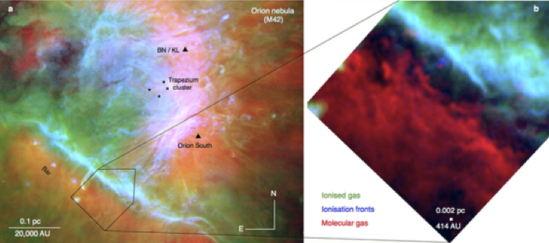 dentro de la nebulosa de orion