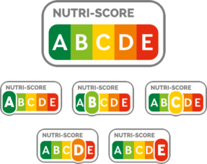 Nube de etiquetas de Nutri-Score